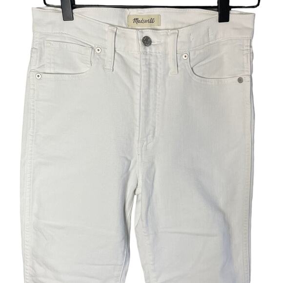 Madewell Women’s Size 27 Stovepipe Jeans in Pure White / Style MC636 - Picture 3 of 9